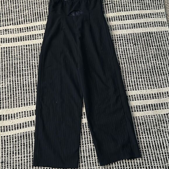 Zara Kids Size 11-12 Girls Blue Striped Jumpsuit - Picture 6 of 7